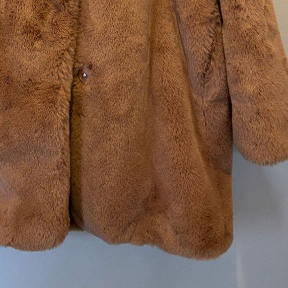 Magaschoni Camel Faux Fur Coat S - Picture 6 of 6